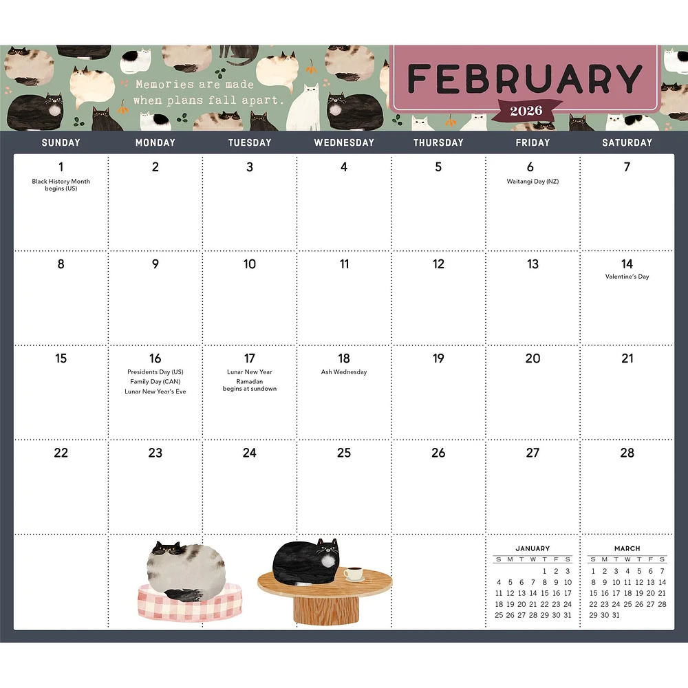Go With The Flow 2026 Mini Magnetic Calendar - Online Exclusive