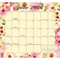 Floral Jumbo Magic Grip 2025-2026 Wall Calendar