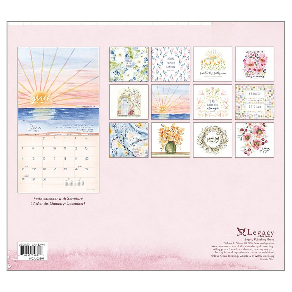 Grace Upon Grace 2026 Deluxe Wall Calendar - Online Exclusive