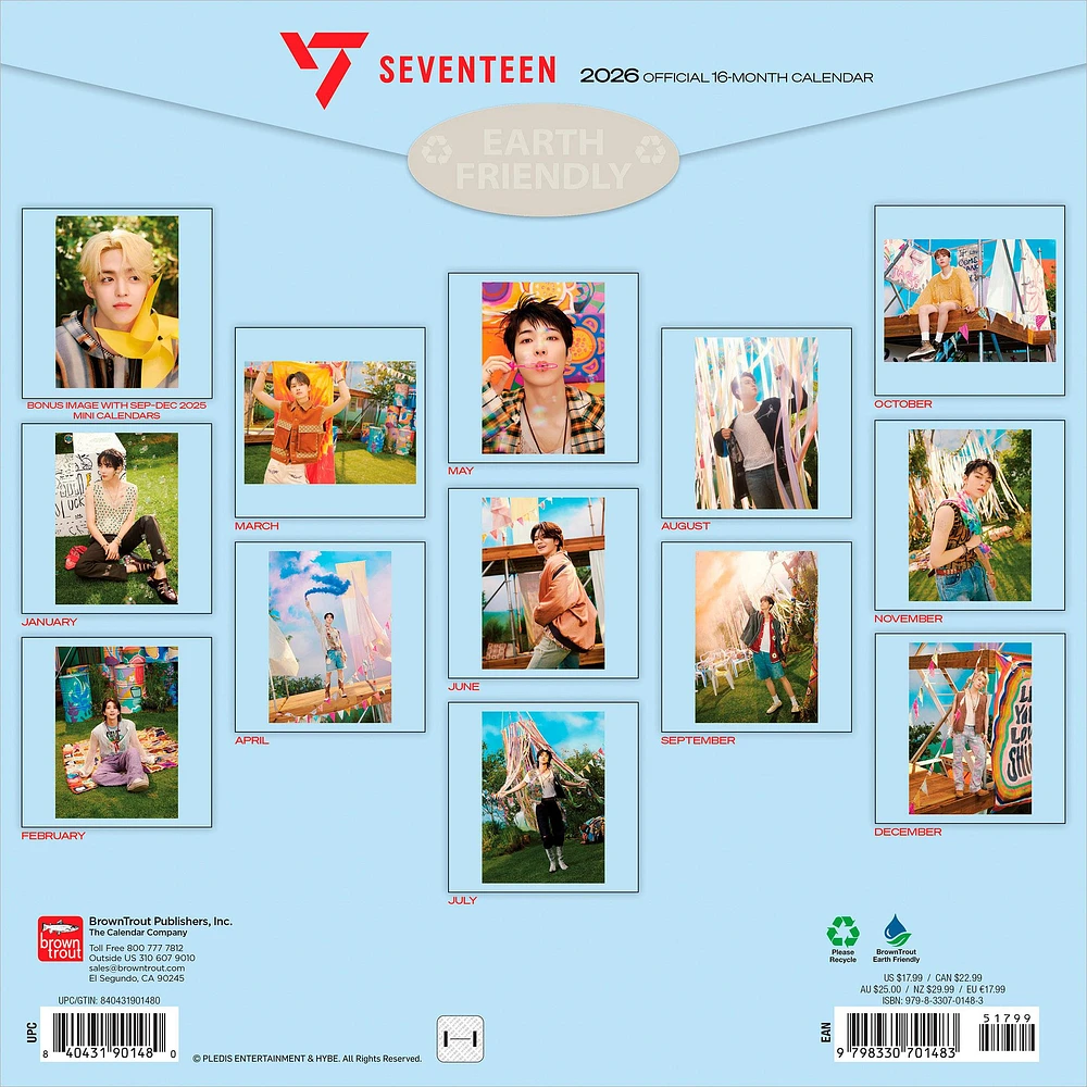 Seventeen 2026 Wall Calendar