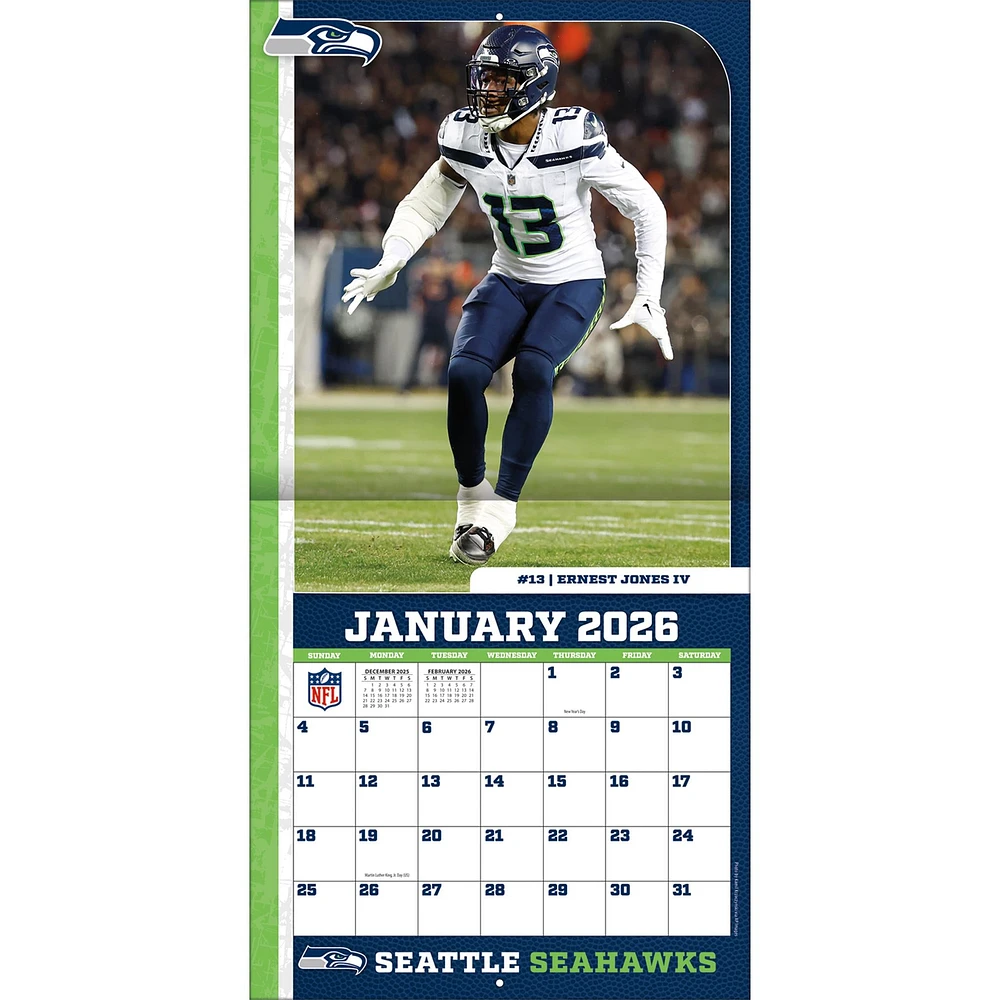 NFL Seattle Seahawks 2026 Wall Calendar