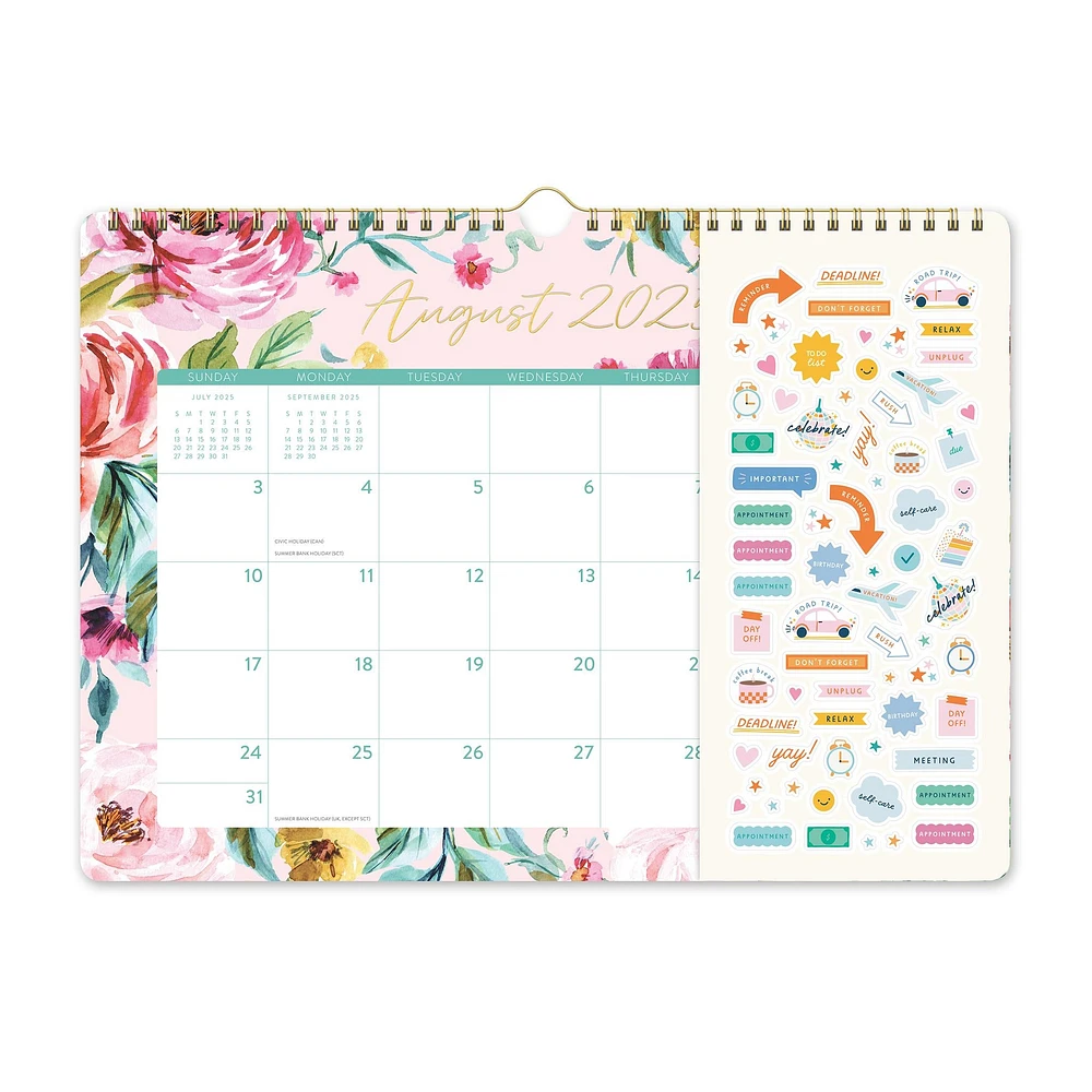 Bella Flora 2026 Spiral Wall Calendar