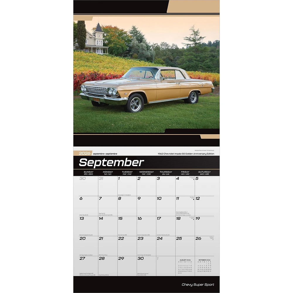 Chevy Super Sport 2026 Wall Calendar - Online Exclusive