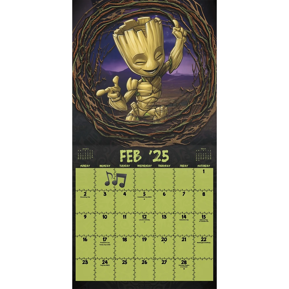 Marvel Groot Wall 2025 Calendar - Online Exclusive