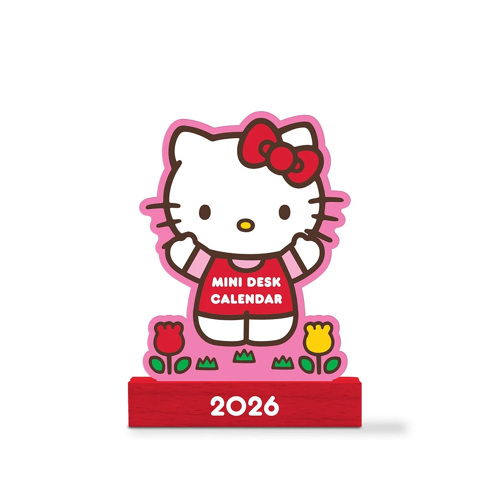 Hello Kitty Playful Pink Easel with Wood Stand 2026 Calendar - Online Exclusive