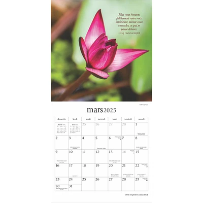 Vivre En Pleine Conscience Mini 2025 Calendar (French)