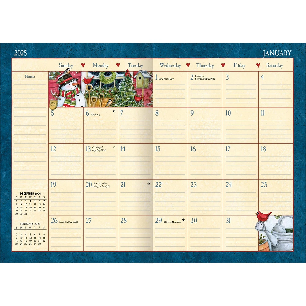 Heart And Home Monthly Pocket Planner 2025 Calendar