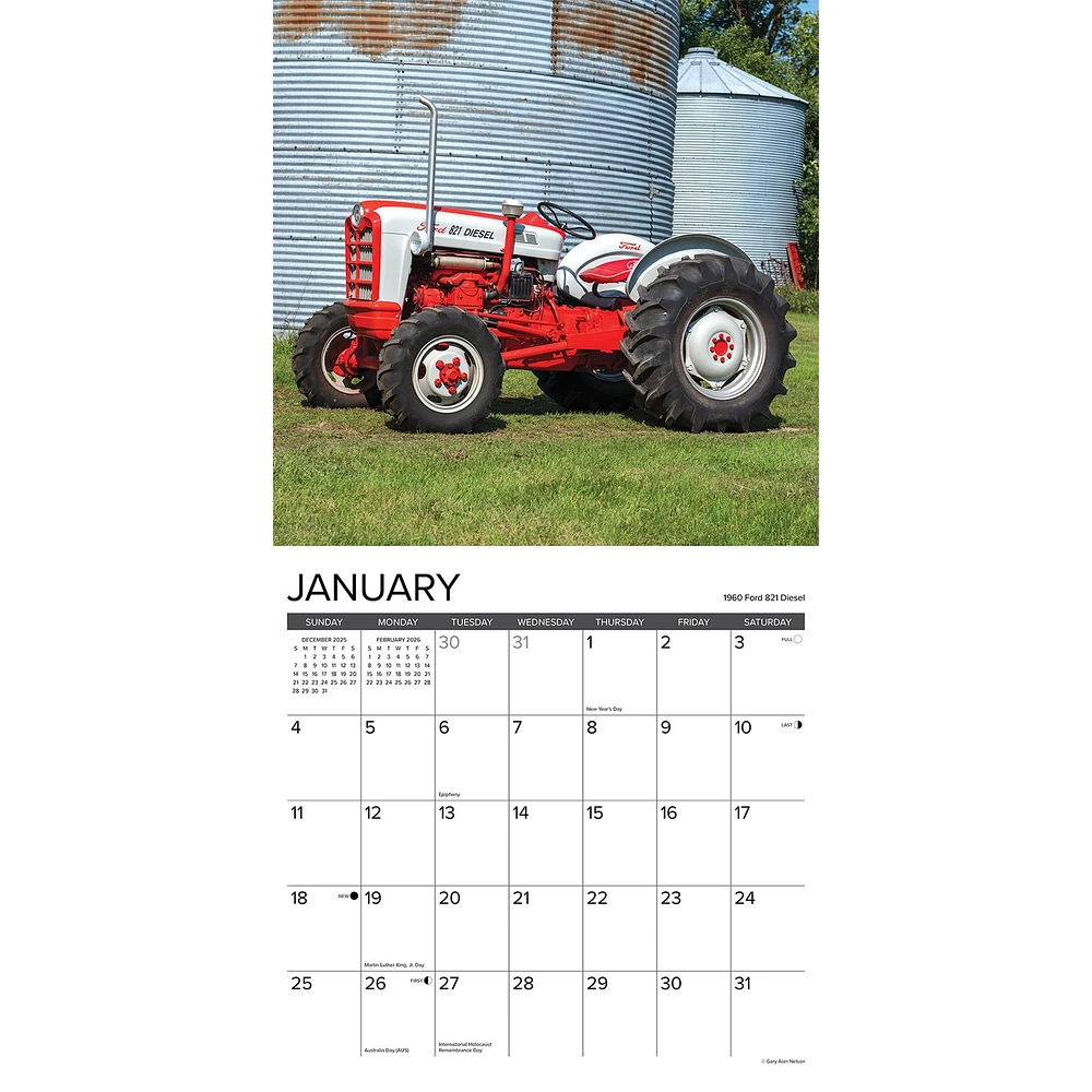 Tractors Classic 2026 Wall Calendar