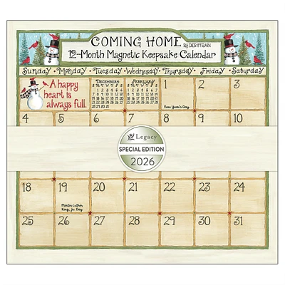 Coming Home 2026 Special Edition Mini Magnetic Keepsake Calendar