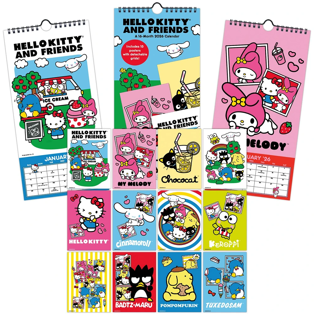 Hello Kitty and Friends 2026 Mini Poster Calendar