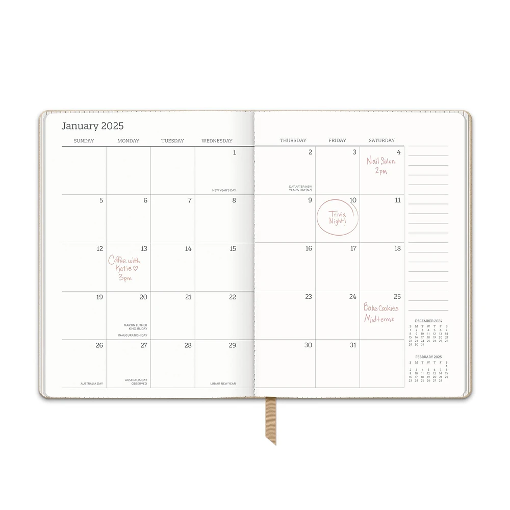 Leaves On Hazelnut Planner 2025 Calendar