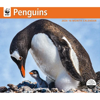 World Wildlife Fund Penguins 2026 Wall Calendar