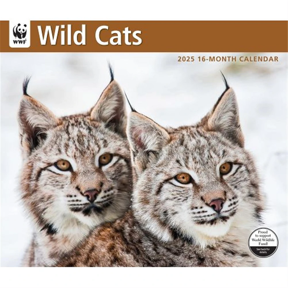 Wild Cats World Wildlife Fund Wall 2025 Calendar