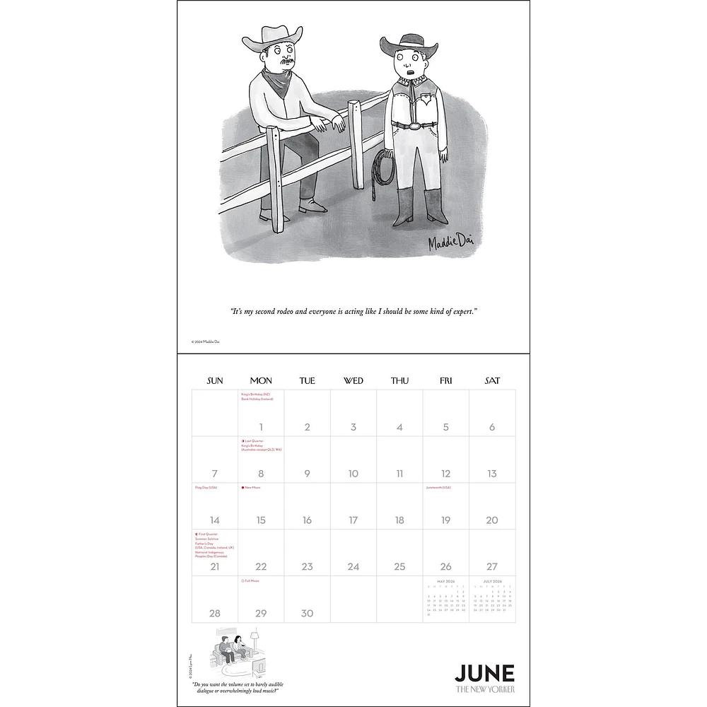 Cartoons From The New Yorker 2026 Wall Calendar - Online Exclusive