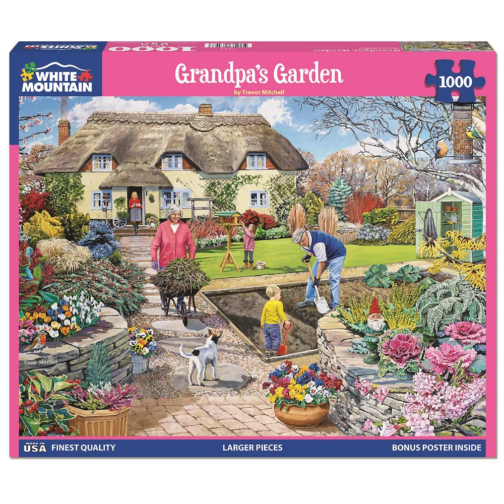 Grandpa's Garden 1000 Piece Puzzle White Mountain