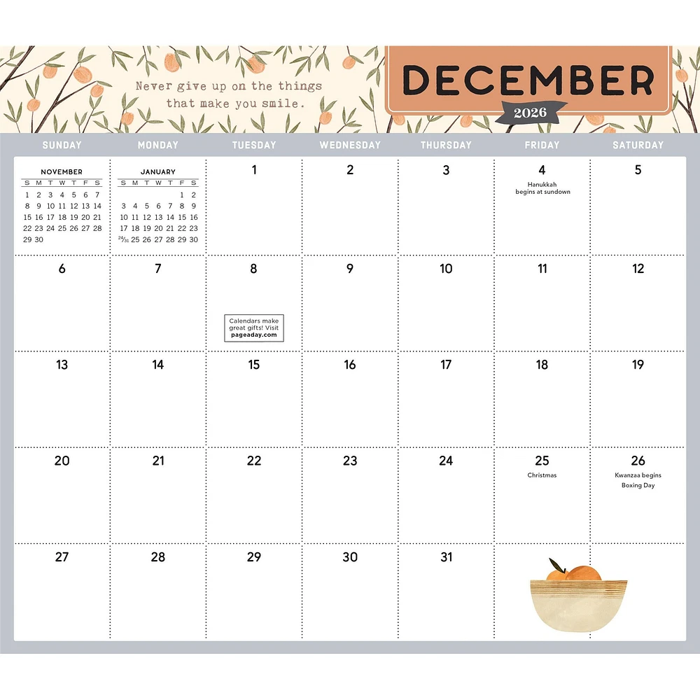Go With The Flow 2026 Mini Magnetic Calendar - Online Exclusive