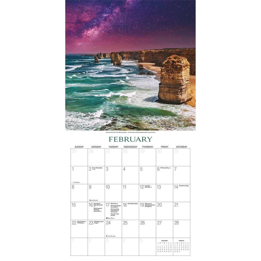 Galaxy Of Stars 2026 Wall Calendar