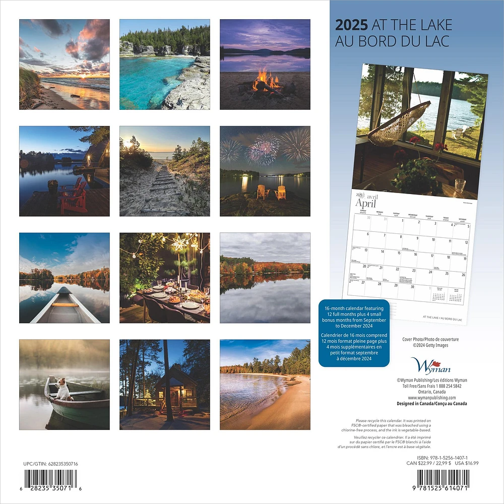 At The Lake Wall 2025 Calendar