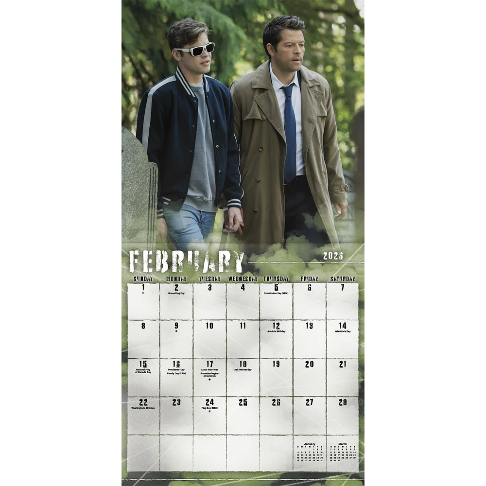 Supernatural Exclusive with Print 2026 Deluxe Wall Calendar