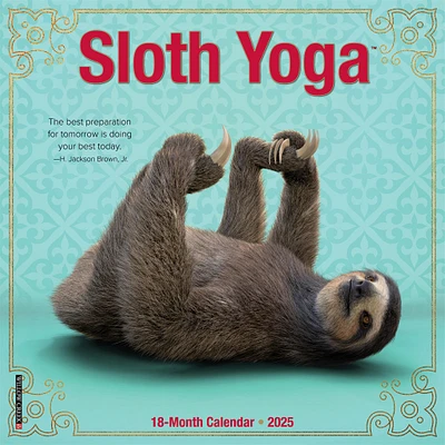 Sloth Yoga Mini 2025 Calendar