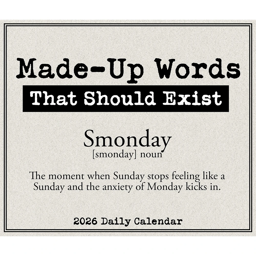 Made Up Words That Should Exist 2026 Box Calendar