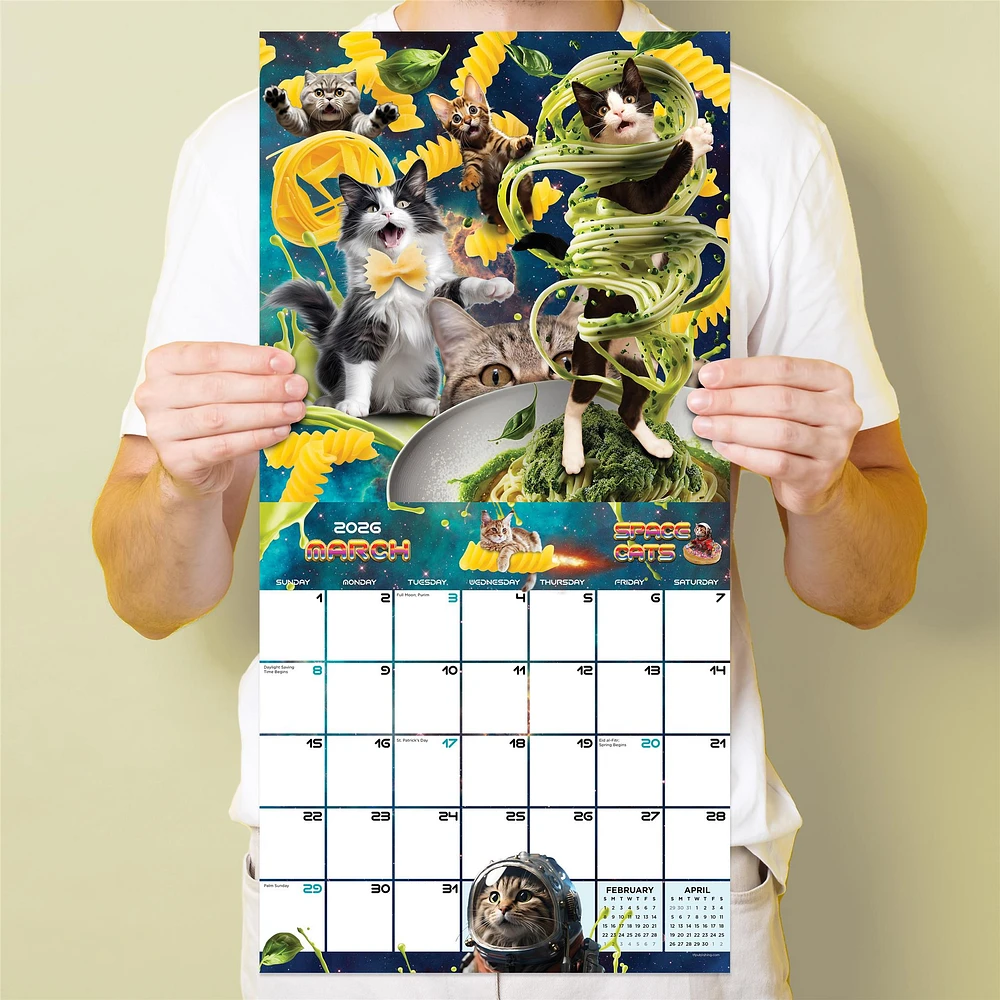 Space Cats 2026 Wall Calendar - Online Exclusive