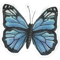 Blue Monarch Butterfly Vinyl Sticker - FINAL SALE