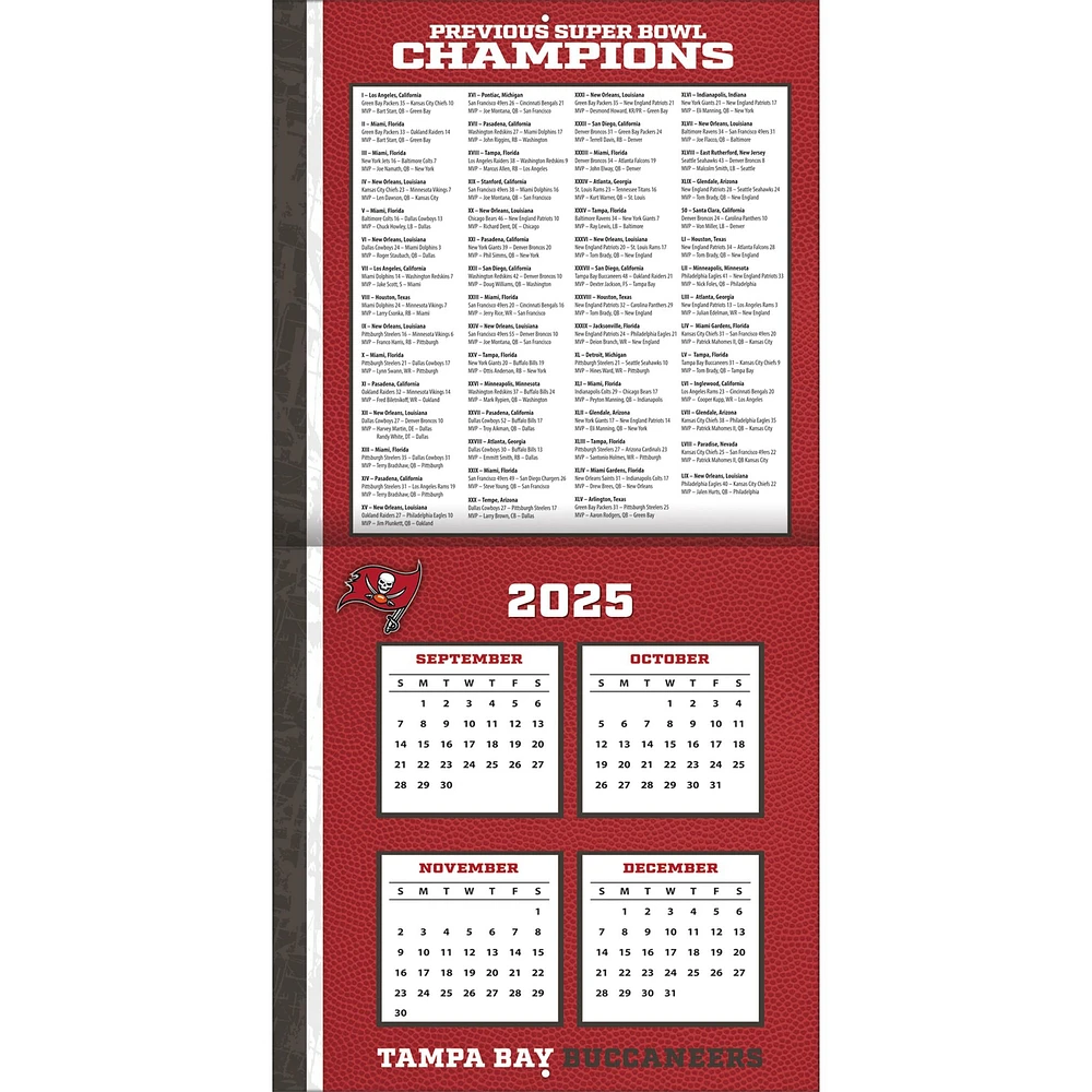 NFL Tampa Bay Buccaneers 2026 Wall Calendar - Online Exclusive