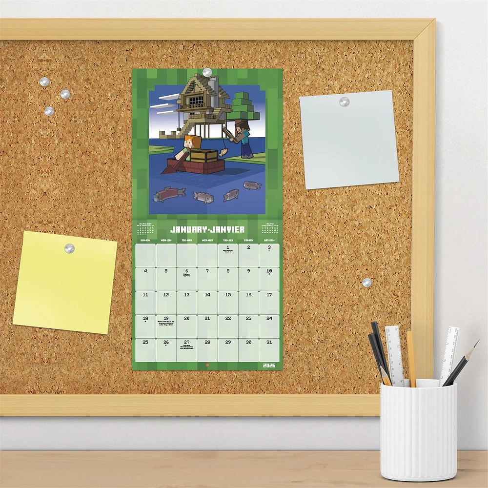 Minecraft Bilingual 2026 Mini Calendar