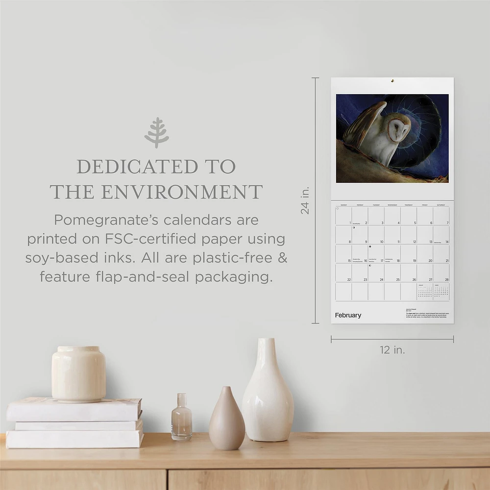 Owls Jeannine Chappell 2026 Wall Calendar