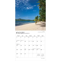 Iles Tropicales 2026 Wall Calendar (French)