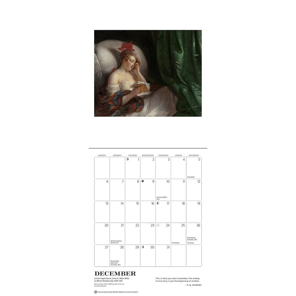 Reading Woman 2026 Wall Calendar