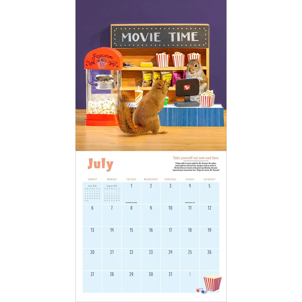 Secret Life Of Squirrels Wall 2025 Calendar