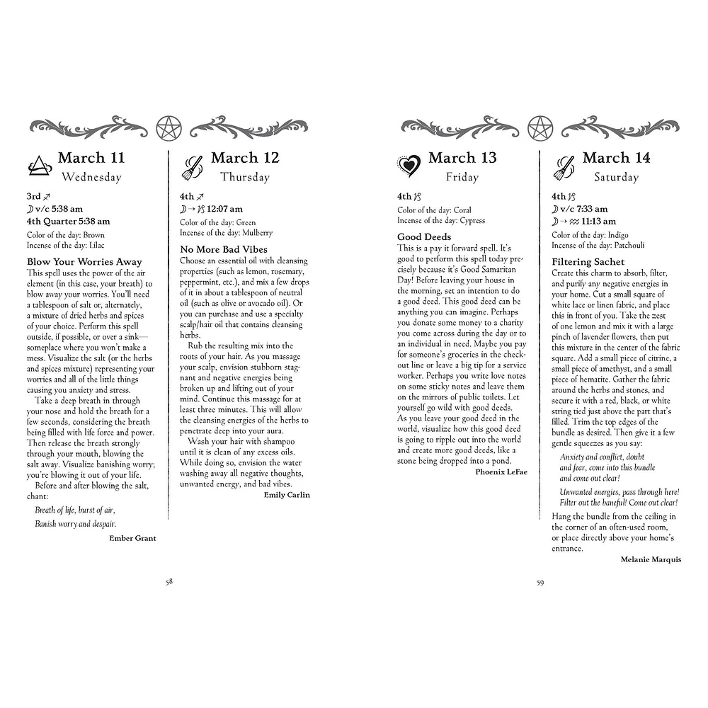 Witches Spell A Day Almanac 2026 Engagement Calendar