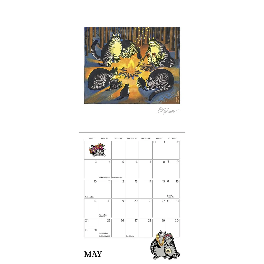 B Kliban Cat 2026 Special Edition Wall Calendar with Print