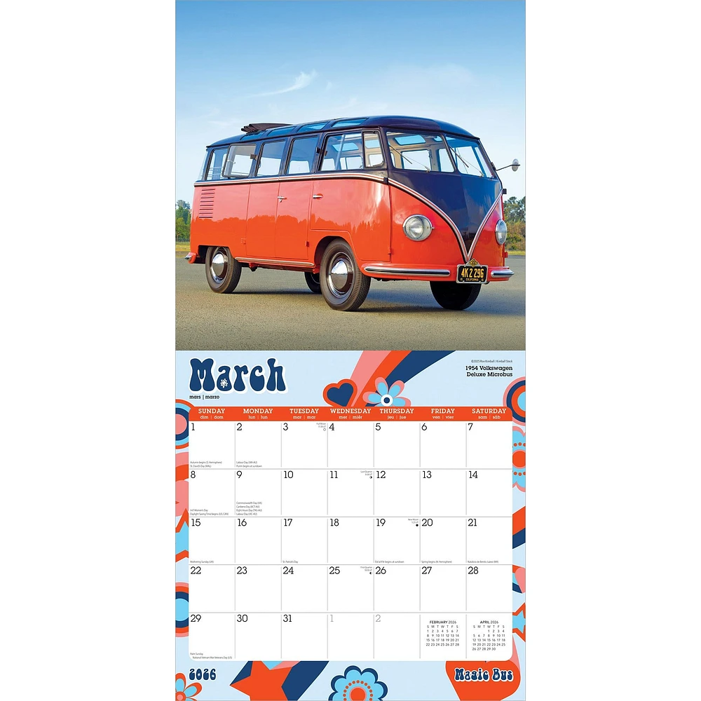 Magic Bus 2026 Wall Calendar