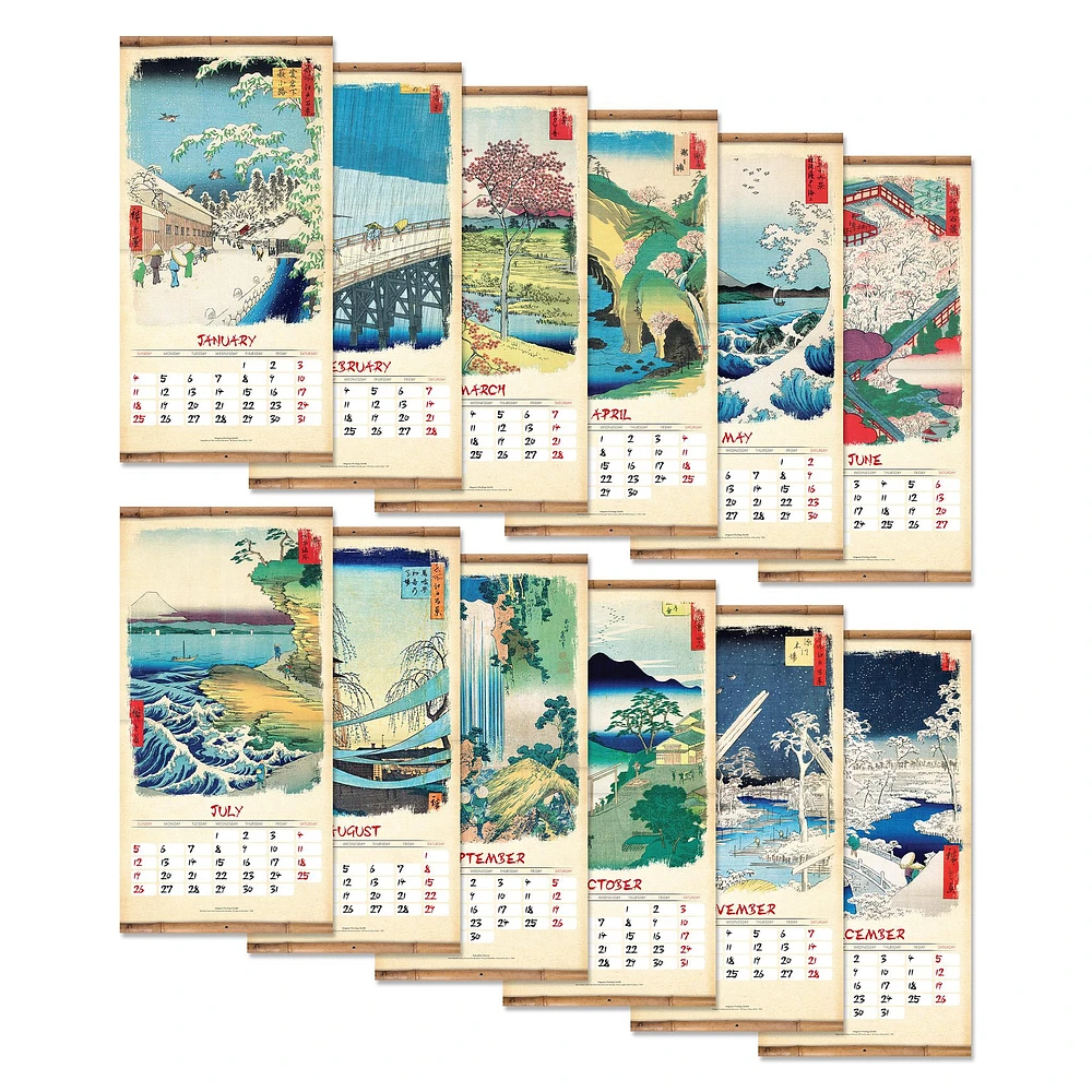 Japanese Woodblocks 2026 Wall Calendar - Online Exclusive
