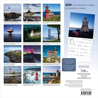 Lighthouses Of Canada 2026 Wall Calendar