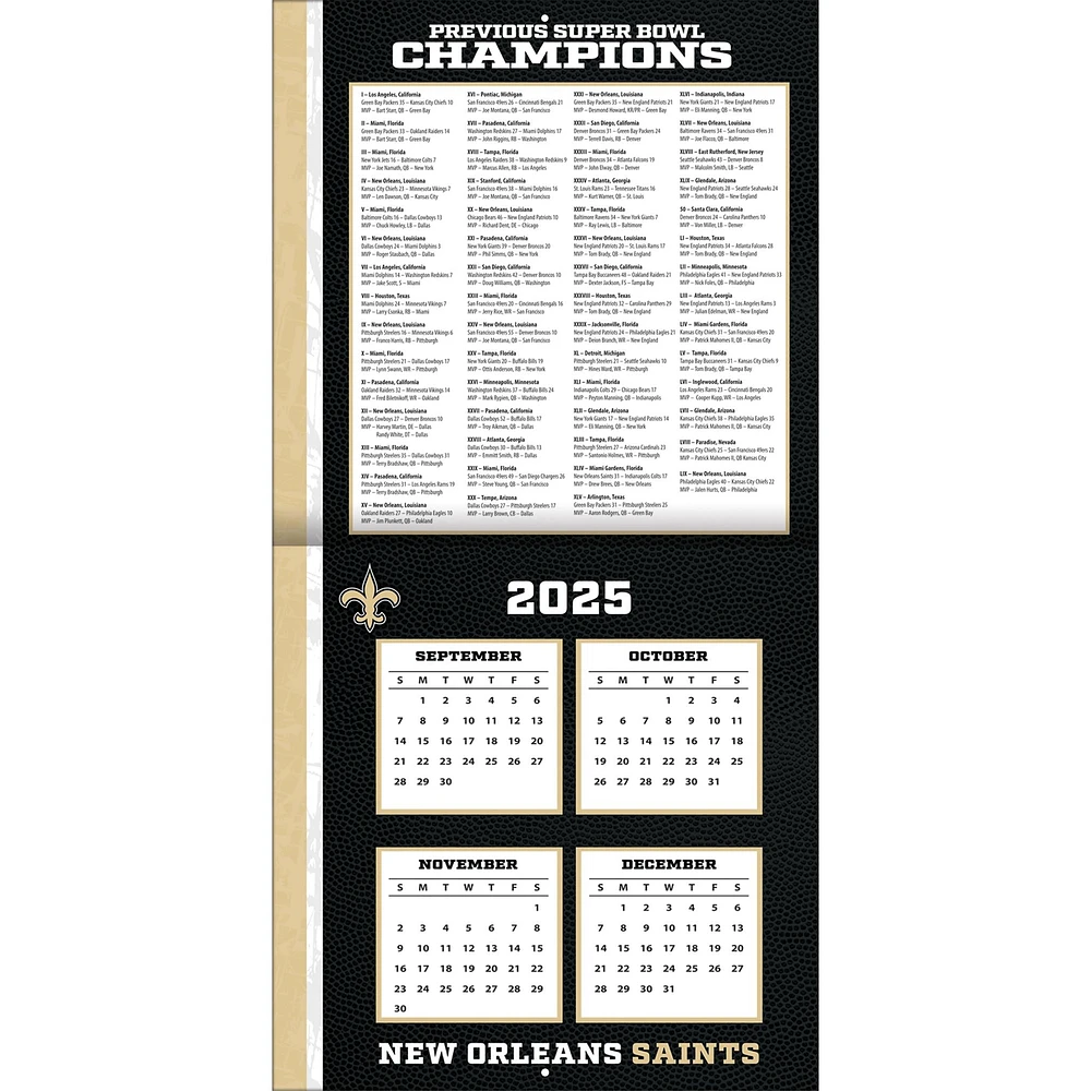 NFL New Orleans Saints 2026 Wall Calendar