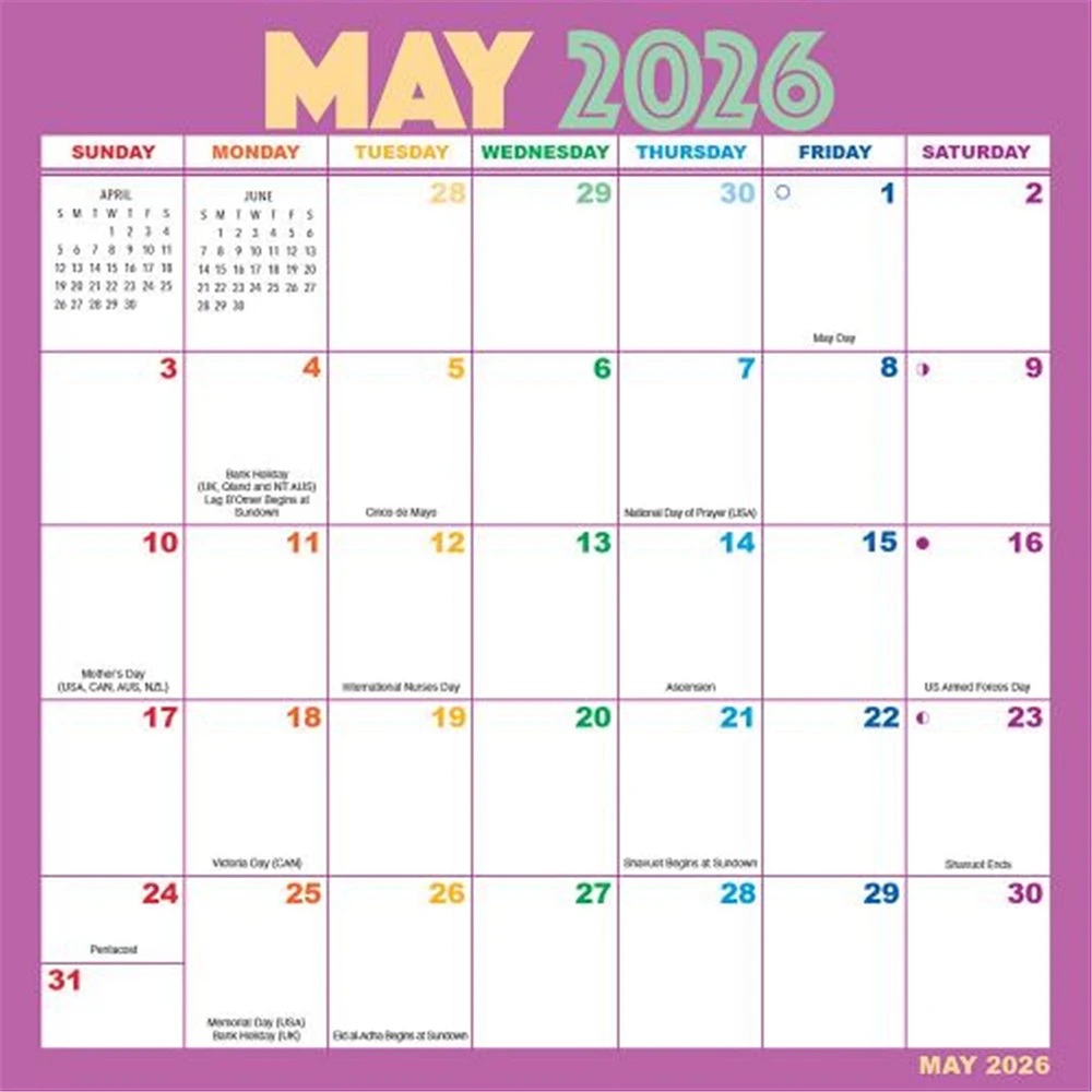 Rainbow Magic Grip 2025-2026 Mini Calendar