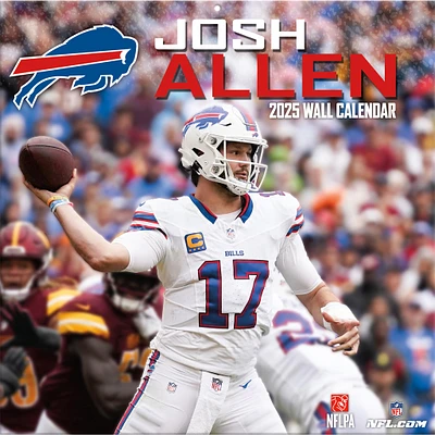 NFL Buffalo Bills Josh Allen Wall 2025 Calendar