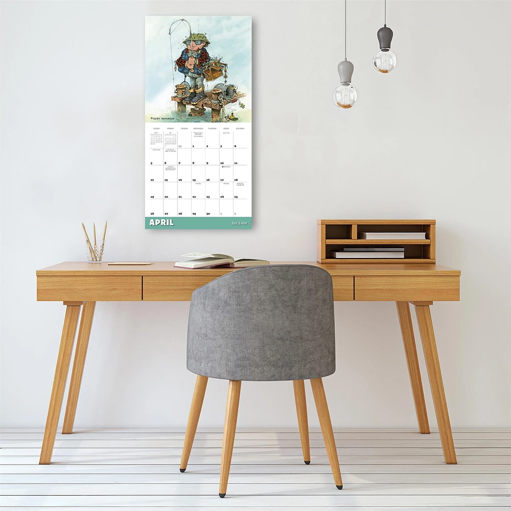 Gary Patterson Gone Fishing 2026 Wall Calendar