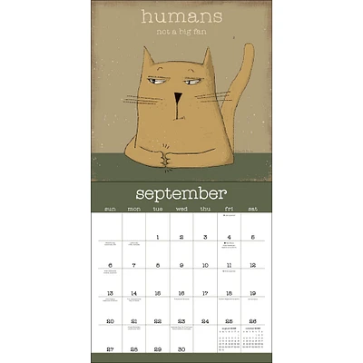 Year Of Snarky Cats 2026 Wall Calendar