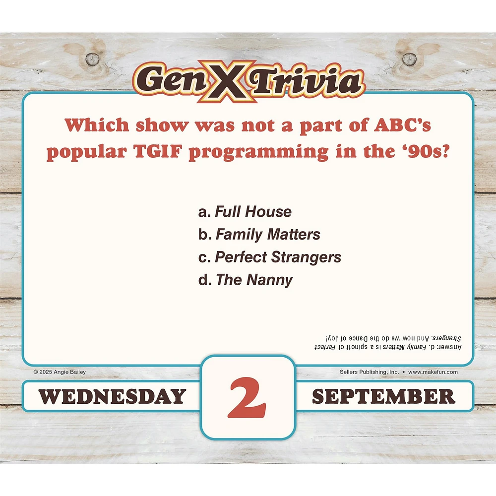 Daily Gen X 2026 Box Calendar - Online Exclusive