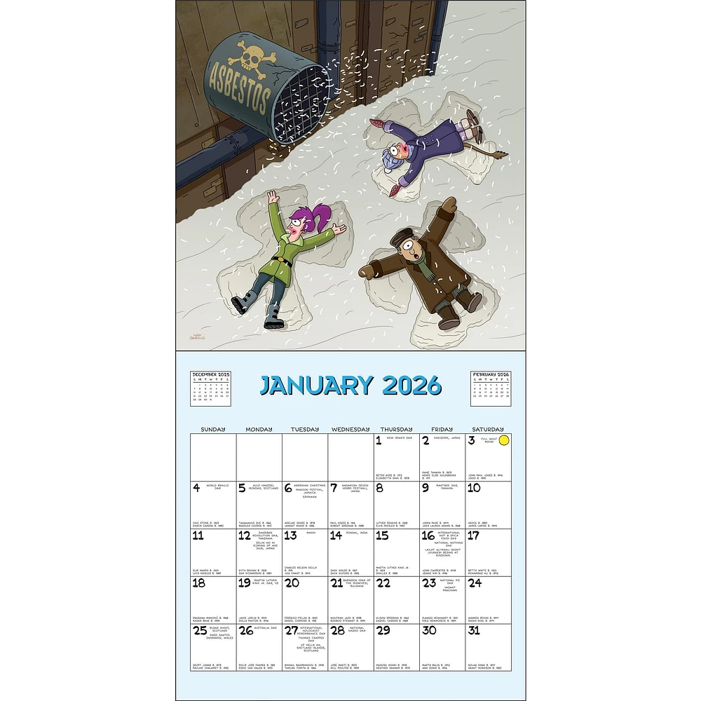 Futurama 2026 Wall Calendar