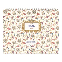 Patterned 2026 Double View Easel Calendar