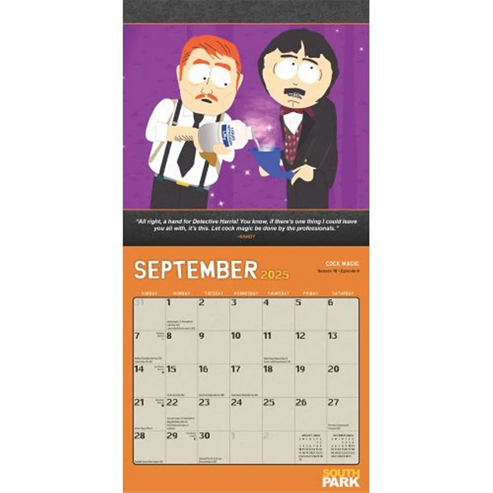 South Park Mini 2025 Calendar