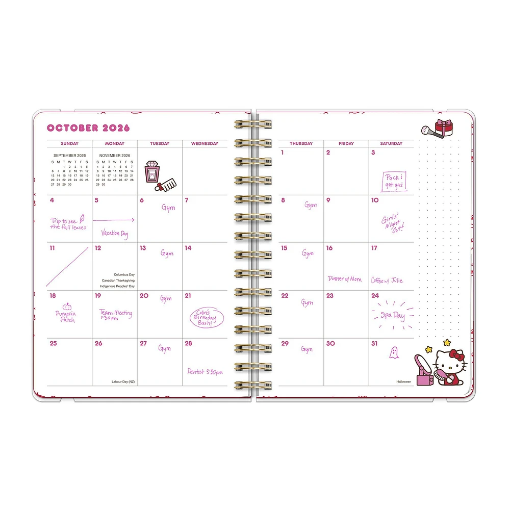 Hello Kitty Playful Pink Deluxe 2026 Planner Calendar