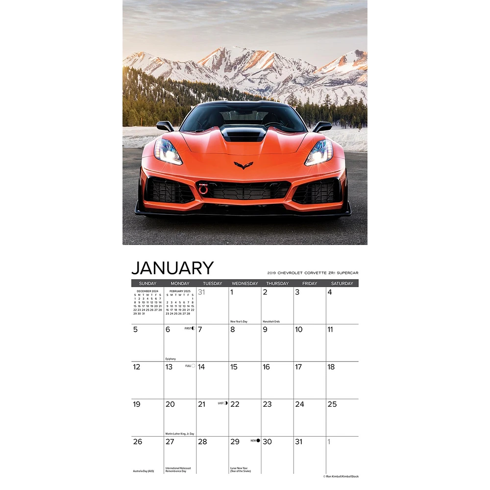 Corvette Mini 2025 Calendar - Online Exclusive