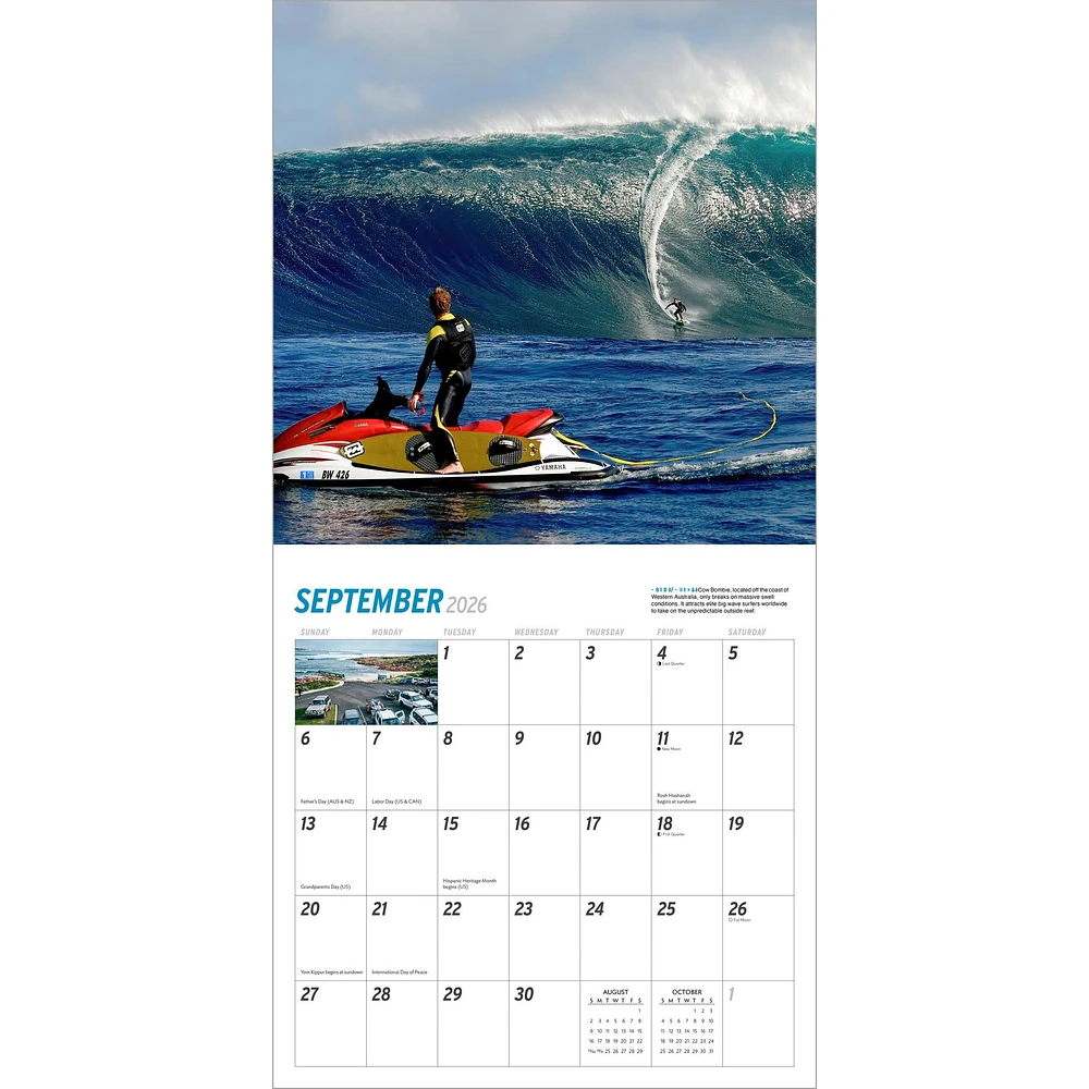 Big Wave Surfing 2026 Wall Calendar - Online Exclusive
